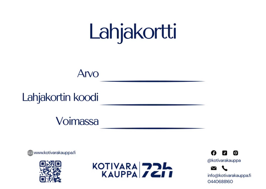 Kotivarakauppa.fi Lahjakortti – Anna lahjaksi turvaa