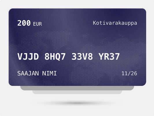 Kotivarakaupan lahjakortti